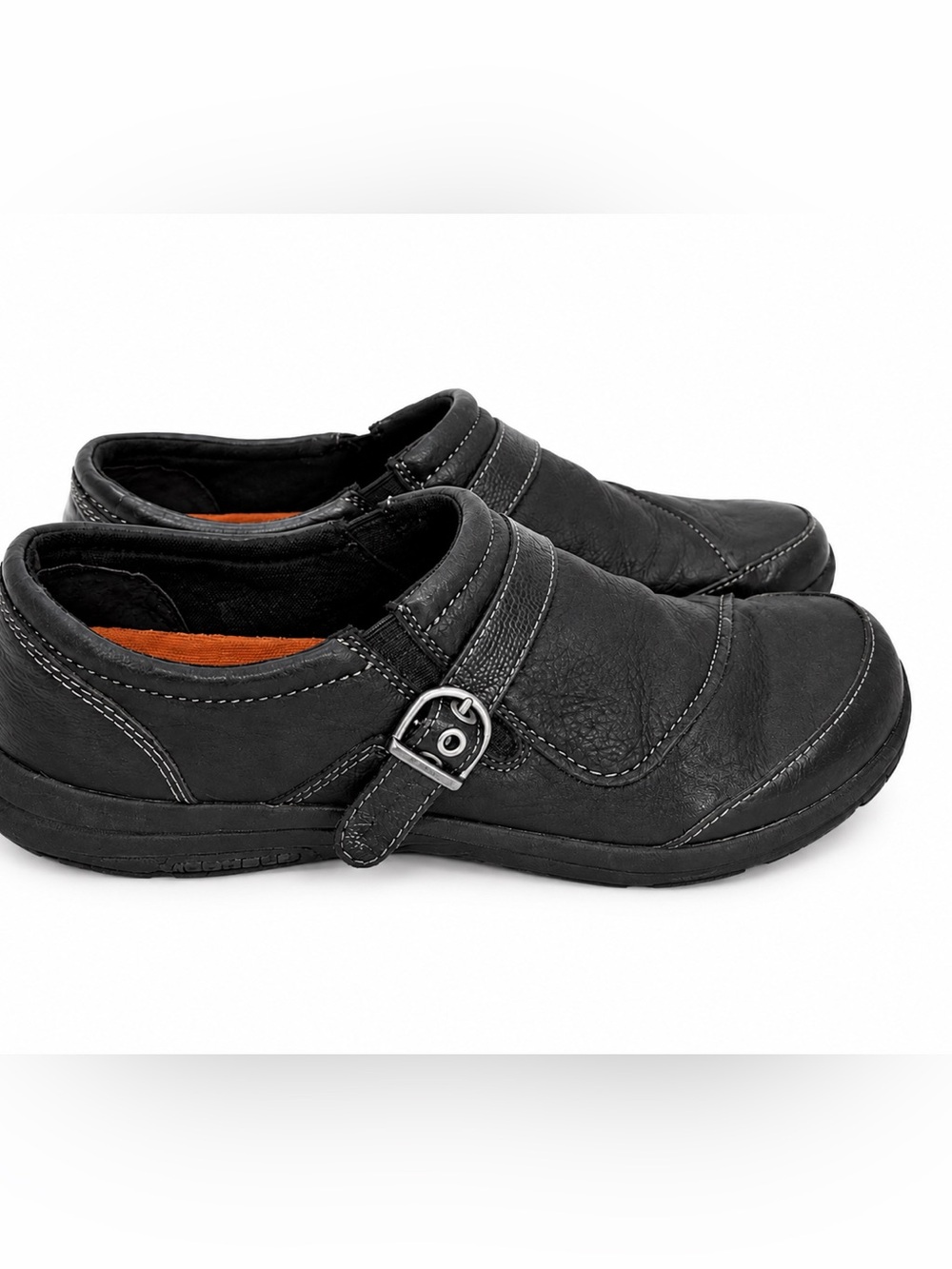 Merrell Dassie Buckle Slip-On Shoes Women’s Size 10.5 Black Leather Comfort